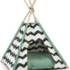 Beeztees Kioni Tipi Tent - Kattenhuis - Zwart/Wit - 50x50x70 Cm -Kattenbenodigdheden 1003x1200