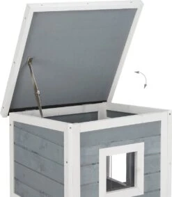 Relaxdays Kattenhuis Buiten - Groot Kattenhok Binnen - Hoog Kattenmeubel Grijs Hout - Tuin 19 Relaxdays Kattenhuis Buiten - Groot Kattenhok Binnen - Hoog Kattenmeubel Grijs Hout - Tuin -Kattenbenodigdheden 1047x1200 4