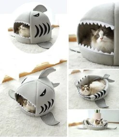 MikaMax Haai Hondenmand - Kattenmand - Dierenmand - Huisdierkussen - Mand Of Bed - Origineel - Extra Zacht Materiaal - 42 X 42 X 36 Cm -Kattenbenodigdheden 1047x1200 5