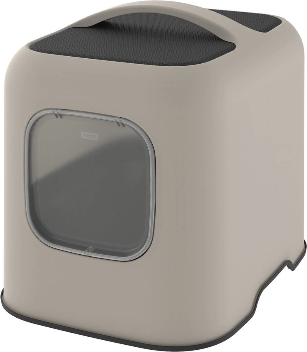 Rotho MyPet Biala Kattenbak Met Kap En Schepje / Gemaakt Van Gerecycled Plastic - Cappucino 3 Rotho MyPet Biala Kattenbak Met Kap En Schepje / Gemaakt Van Gerecycled Plastic - Cappucino