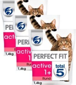 Perfect Fit Droogvoer Active Rund - Kattenvoer - 3 X 1.4 Kg
