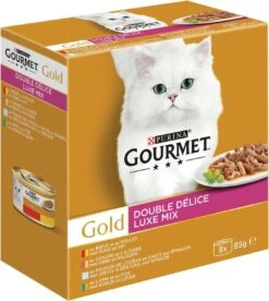 Gourmet Gold Luxe Mix - Kattenvoer Natvoer - Vis/Vlees - 48 X 85 G -Kattenbenodigdheden 1072x1200