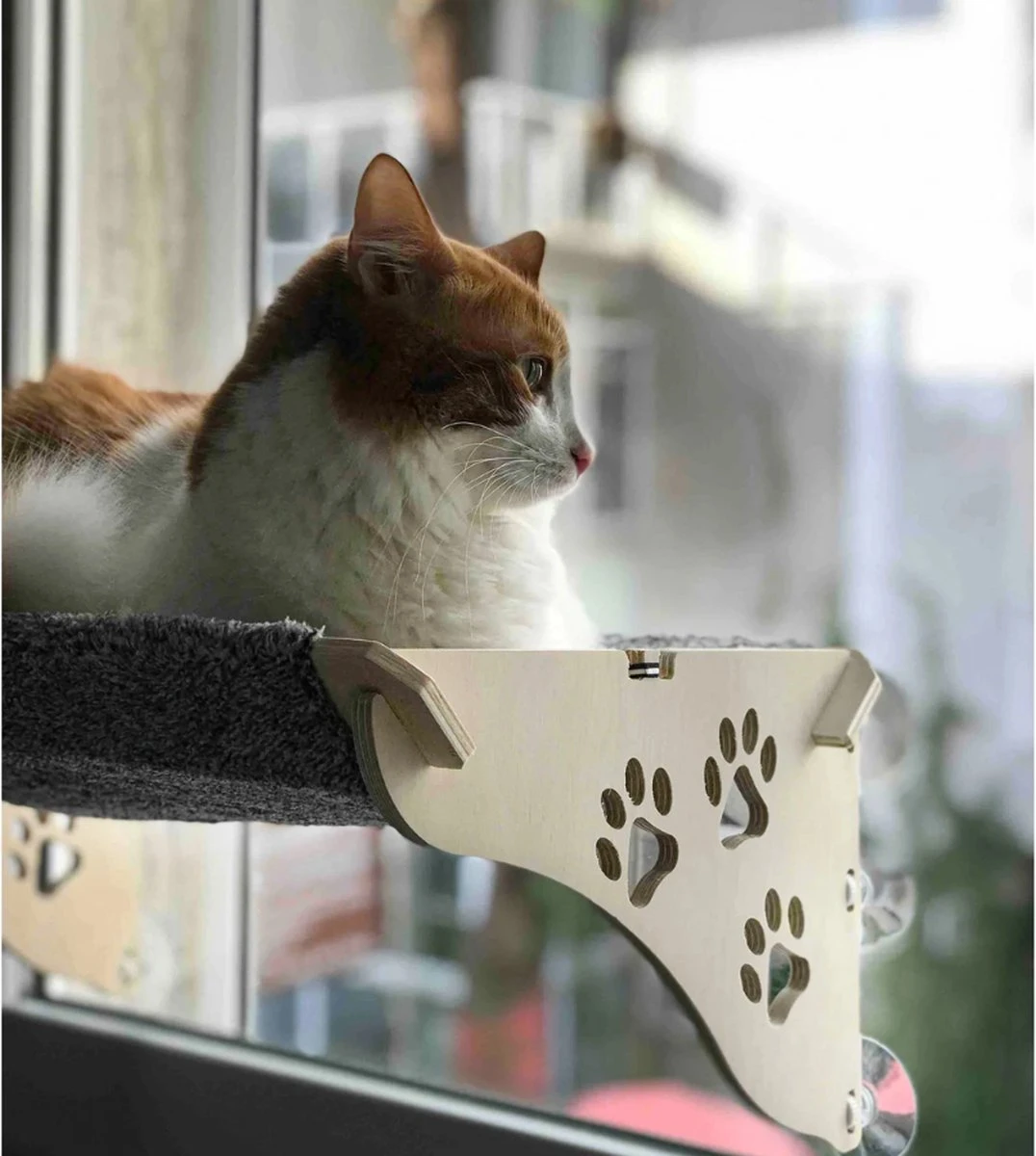 Merkloos Arnillo - Kattenhangmat - Kattenhangmat Raam - Kattenmand - Kattenbed - Kattenbed Raam - Kat Decoratie - Houten Kattenhangmat 6 Merkloos Arnillo - Kattenhangmat - Kattenhangmat Raam - Kattenmand - Kattenbed - Kattenbed Raam - Kat Decoratie - Houten Kattenhangmat - Afbeelding 4