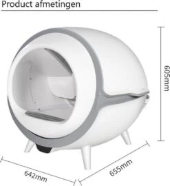 Merkloos Premium Kattenbak - Automatische - Zelfreinigende - Elektrische Kattenbak - Design Kattenbak -Kattenbenodigdheden 1099x1200 3