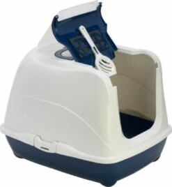 Moderna - Kattenbak - Flip Cat Jumbo - Donkerblauw/wit - 41,0x43,9x57,6 Cm -Kattenbenodigdheden 1108x1200 2
