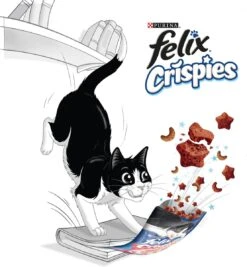 Felix Crispies - Kattensnacks Zalm & Forel - 8 X 45g -Kattenbenodigdheden 1109x1200