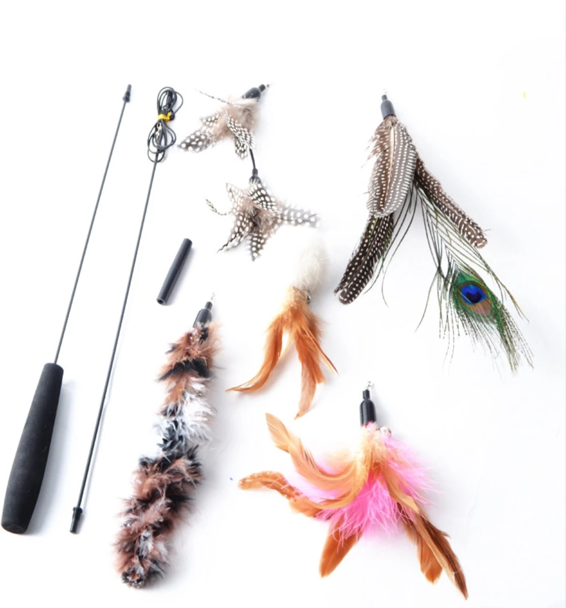 FUZLY - Kattenspeelgoed - Hengel Met Veer - Hengel Met 5 Opzetstukjes - Kattenspeeltjes - Bewegend Kattenspeelgoed- Kattenspeeltjes Intelligentie - Kattenhengel - Kattenspeeltje Interactief 3 FUZLY - Kattenspeelgoed - Hengel Met Veer - Hengel Met 5 Opzetstukjes - Kattenspeeltjes - Bewegend Kattenspeelgoed- Kattenspeeltjes Intelligentie - Kattenhengel - Kattenspeeltje Interactief