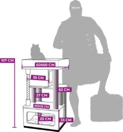 Petrebels Lodge 107 Krabpaal - Cappuccino - Design - Zeer Stabiel -Kattenbenodigdheden 1121x1200 3