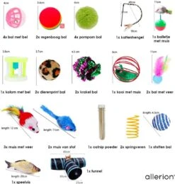Allerion Kattenspeeltjes Set – 30-delig – Intelligentie -Kattenbenodigdheden 1139x1200 3