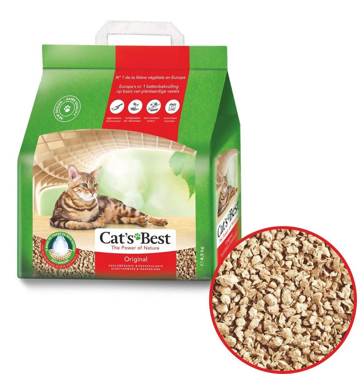 Cat's Best Original - Kattenbakvulling - 20 L 8 Cat's Best Original - Kattenbakvulling - 20 L - Afbeelding 6