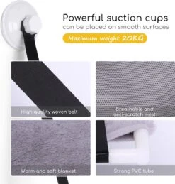 Nobleza 40AG6 - Kattenhangmat - Hangmat Kat - 60x32cm - Kattenhangmat Raam – Kattenbed - Kattenhangmand - Kattenkussen - Grijs 11 Nobleza 40AG6 - Kattenhangmat - Hangmat Kat - 60x32cm - Kattenhangmat Raam – Kattenbed - Kattenhangmand - Kattenkussen - Grijs -Kattenbenodigdheden 1146x1200 1