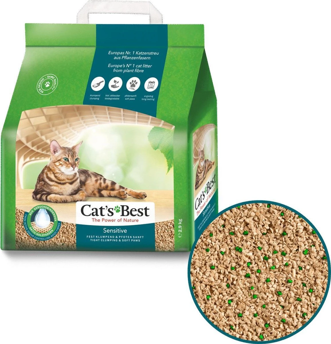 Cat's Best Sensitive - Kattenbakvulling - 20 L 4 Cat's Best Sensitive - Kattenbakvulling - 20 L - Afbeelding 2