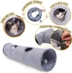 Bonbox Shop - Kattentunnel - 130 CM - Katten Speelgoed - Kitten - Spelen- Speeltunnel - Speelgoed Voor Katten -Kattenbenodigdheden 1174x1200 2