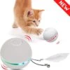 Catchit!® Interactieve Zelfrollende Bal Katten - Kattenspeeltjes - Inclusief USB Kabel En Staartjes - Kattenspeelgoed - Smart - Grijs