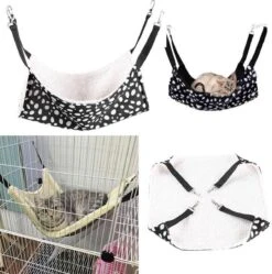 Merkloos Dieren Hangmat - Hangende Mat Deken Speeltje Voor Fret / Konijn / Cavia / Hamster / Rat / Chinchilla - Katten Kooi Hangmat