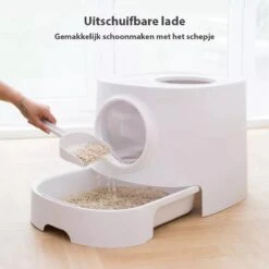 Skipoo Kattenbak Space Series - Kattenmand Met Lade - Inclusief Kattenbak Schep - Grote Kattenbak -Kattenbenodigdheden 1198x1200 15
