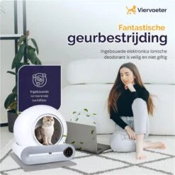 Viervoeter™ Kattenbak Zelfreinigend – Automatische Kattenbak – Zelfreinigende Kattenbak – Anti-geur – 53x58x55cm – Bedienen Via App – 65 Liter 14 Viervoeter™ Kattenbak Zelfreinigend – Automatische Kattenbak – Zelfreinigende Kattenbak – Anti-geur – 53x58x55cm – Bedienen Via App – 65 Liter -Kattenbenodigdheden 1198x1200 16