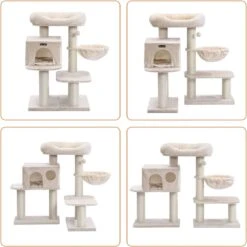 Songmics PCT01M Krabpaal Met XXL-uitkijkplatform, Liggend Hol, Grote Knuffelgrot, Verstelbare Elementen, Extra Dikke Stammen Volledig Gewikkeld In Sisal, Stabiel, Beige 17 Songmics PCT01M Krabpaal Met XXL-uitkijkplatform, Liggend Hol, Grote Knuffelgrot, Verstelbare Elementen, Extra Dikke Stammen Volledig Gewikkeld In Sisal, Stabiel, Beige -Kattenbenodigdheden 1199x1200 28