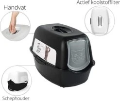 Rotho Kattenbak Bailey Zwart 8 Rotho Kattenbak Bailey Zwart -Kattenbenodigdheden 1200x1011 4