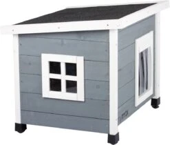 MyMax Kattenhuis - Hout - Openslaand Bitumen Dak - Kattenhuis Voor Buiten - Kattenhok - Kattenhuisje Hout - Grijs - 57*45*43CM 12 MyMax Kattenhuis - Hout - Openslaand Bitumen Dak - Kattenhuis Voor Buiten - Kattenhok - Kattenhuisje Hout - Grijs - 57*45*43CM -Kattenbenodigdheden 1200x1020 1