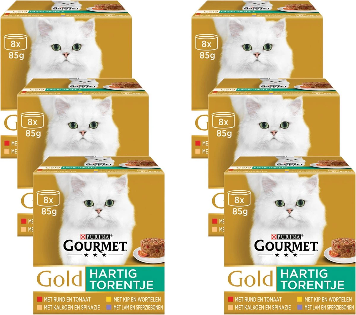 Gourmet Gold Hartig Torentje - Kattenvoer Natvoer - Vlees Met Groente Mix - 48 X 85 G 4 Gourmet Gold Hartig Torentje - Kattenvoer Natvoer - Vlees Met Groente Mix - 48 X 85 G - Afbeelding 2
