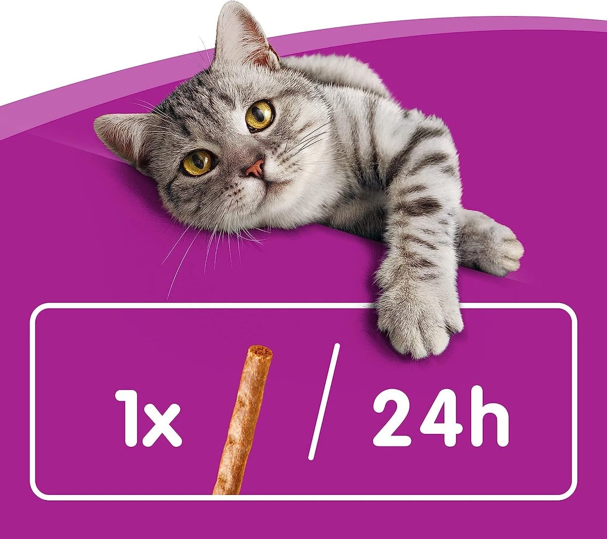 Whiskas Sticks Kattensnack - Zalm - 14 X 6 Stuks 5 Whiskas Sticks Kattensnack - Zalm - 14 X 6 Stuks - Afbeelding 3