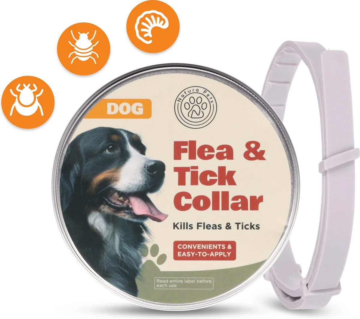 Nafurapets Vlooienband Voor Hond – Anti Vlooien – Teken Band – 100% Natuurlijk – 8 Maanden Bescherming – Grote & Kleine Hond 3 Nafurapets Vlooienband Voor Hond – Anti Vlooien – Teken Band – 100% Natuurlijk – 8 Maanden Bescherming – Grote & Kleine Hond