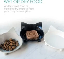 Navaris Voerbakjes Voor Katten - Set Van 3 Voer- En Waterbakken - Met Kattenkopjes Vorm - Antislip - Etensbakjes In Grijs, Wit En Zwart 15 Navaris Voerbakjes Voor Katten - Set Van 3 Voer- En Waterbakken - Met Kattenkopjes Vorm - Antislip - Etensbakjes In Grijs, Wit En Zwart -Kattenbenodigdheden 1200x1103 3