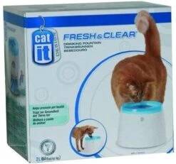 Catit Fresh And Clear - Drinkfontein Kat - Blauw /Wit - 2 L -Kattenbenodigdheden 1200x1123