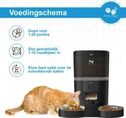 Pretty Paws QQ003 - Wifi Voermachine - Dubbele Voerbakjes - Zwart - Kat - 6L -Kattenbenodigdheden 1200x1124 2
