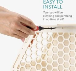 Navaris Katten Klimwand 4-delige Set - Katten Klimmuur Voor Binnenshuis - Kattenmeubel Met Wandmontage - Met Drie Plankjes Voor Meer Klimplezier -Kattenbenodigdheden 1200x1132 2