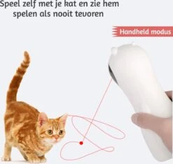 Merkloos Automatisch Kattenspeeltje Laser Intelligent Interactief Voor Katten – Laser Kat – 3 Verschillende Standen – Incl. Oplaadkabel – Geruisloze Motor -Kattenbenodigdheden 1200x1138 3