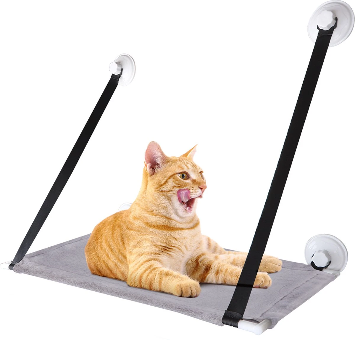 Nobleza 40AG6 - Kattenhangmat - Hangmat Kat - 60x32cm - Kattenhangmat Raam – Kattenbed - Kattenhangmand - Kattenkussen - Grijs 3 Nobleza 40AG6 - Kattenhangmat - Hangmat Kat - 60x32cm - Kattenhangmat Raam – Kattenbed - Kattenhangmand - Kattenkussen - Grijs