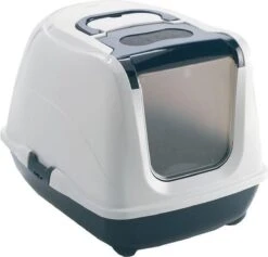 Moderna - Kattenbak - Flip Cat Jumbo - Donkerblauw/wit - 41,0x43,9x57,6 Cm -Kattenbenodigdheden 1200x1152 5