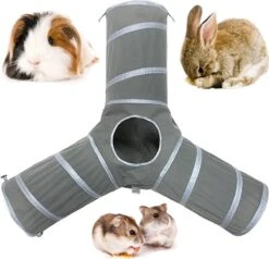 Adabol Knaagdier Speeltunnel – Konijnen Speelgoed – Cavia Speelgoed – Hamster Speelgoed – Konijnen Tunnel – Cavia Tunnel – Hamster Tunnel – 3 Gangen – 50 Cm Lengte -Kattenbenodigdheden 1200x1158 1