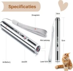 Laserpen - Kattenspeeltjes - Zaklamp - Kat - Laser - Kattenspeelgoed - RVS Opbergblikje -Kattenbenodigdheden 1200x1161 16