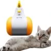 TocaToca Kip- Interactieve Zelf Bewegende Speeltje- Kattenspeeltjes- Intelligentie- Kattenspeelgoed- Kip Voor Katten- Laser- USB- Speelgoed- Geluid- Oranje