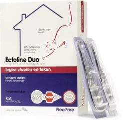 Flea Free Ectoline Duo Kat - Tegen Vlooien En Teken - 2 Pipetten -Kattenbenodigdheden 1200x1169 1