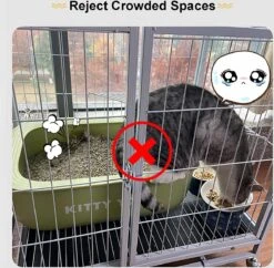 Merkloos XXL Premium Kattenkooi Met Kattenbak 2-laags Kattenkooien Voor Binnen - Grote Opvouwbare Kattenren - Kattenbench Kat Bench - Zwart Dierenverblijf -Kattenbenodigdheden 1200x1177 10