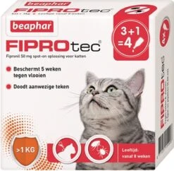 Beaphar Fiprotec Kat - Vlooienbestrijding - >1 Kg - 4 Pipetten -Kattenbenodigdheden 1200x1177 3