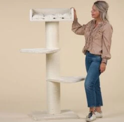 RHR Quality Royalty Krabpaal - Crème/wit - 60 X 60 X 155 Cm