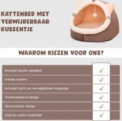 Kattenmand - Kattenhuis - Kattenbed - Kattenhangmat - Poezenmand - Kattenkussen - 40 Cm -Kattenbenodigdheden 1200x1185 7