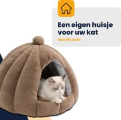 MIRO Katten Huis - Kattenhuizen - Kattenhok - Kattenmand - Dierenhuis - Extra Zacht - Bruin 20 MIRO Katten Huis - Kattenhuizen - Kattenhok - Kattenmand - Dierenhuis - Extra Zacht - Bruin -Kattenbenodigdheden 1200x1186 5