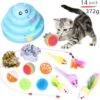 Sefaras Kattenspeeltjes - Set Bestaande Uit 14 Stuks - Kattenspeelgoed - Rond Draaiende Bal - Kattenspeeltje - Intelligente Kattenspeelgoed - Catch The Balls - Blauw -Kattenbenodigdheden 1200x1189 1