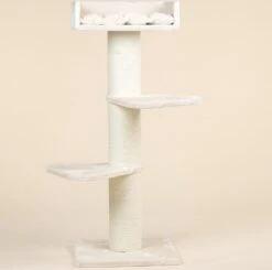 RHR Quality Royalty Krabpaal - Crème/wit - 60 X 60 X 155 Cm -Kattenbenodigdheden 1200x1189 3