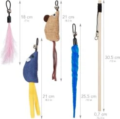 PRETTY KITTY Cat Toy Set Vegan: Grote 15-delige Kattenspeelset Met Kattenhengel, Nepveren En Kattenkruid Speelgoed Kat -Kattenbenodigdheden 1200x1191 11