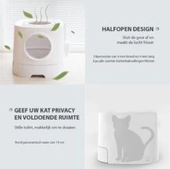 Skipoo Kattenbak Space Series - Kattenmand Met Lade - Inclusief Kattenbak Schep - Grote Kattenbak -Kattenbenodigdheden 1200x1193 13