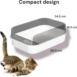 Merkloos Kattenbak - Zwart - Open - Incl. Schep - Modern - Hip - Trendy - Design Kattenbak -Kattenbenodigdheden 1200x1196 7