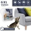 TibaGoods - Anti Krab Vellen Voor Kat En Hond - 6 XL Vellen – Zonder Punaises - Tegen Krabben – Bankbescherming – Meubelbescherming – Krabpaal – Anti Scratch – 43.2 X 30.5cm – Transparant -Kattenbenodigdheden 1200x1196 9