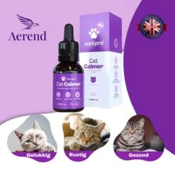 Aerend - Kalmerende Druppels Voor Katten - Anti-stress - Zanipro® 30ml - 100% Natuurlijk Uit Het Verenigd Koninkrijk - Met Ashwagandha & Valeriaan - No Stress Druppels Om Gedragsproblemen Te Verlichten - Voor Thuis En Onderweg -Kattenbenodigdheden 1200x1200 158